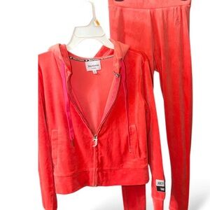 Juicy Couture Vibrant Red Velour Set